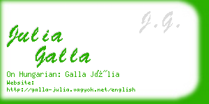 julia galla business card